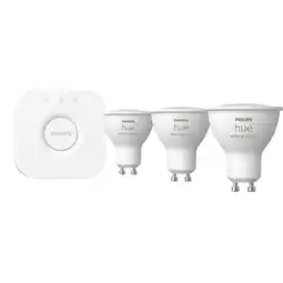 MediaMarkt Philips Hue Starterkit Wit En Gekleurd Licht 3 Pack Gu10 Slimme Verlichting aanbieding