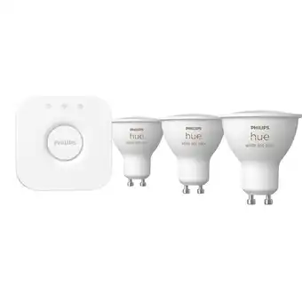 MediaMarkt Philips Hue Starterkit Wit En Gekleurd Licht 3 Pack Gu10 Slimme Verlichting aanbieding