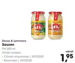 HANOS Devos & Lemmens Sauzen aanbieding