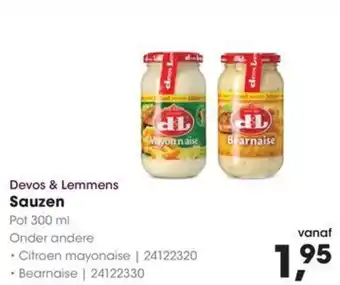 HANOS Devos & Lemmens Sauzen aanbieding