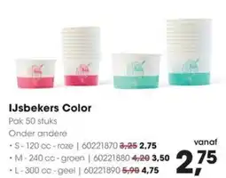 HANOS IJsbekers Color aanbieding