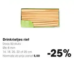 HANOS Drinkrietjes riet aanbieding