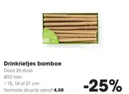 HANOS Drinkrietjes bamboe aanbieding