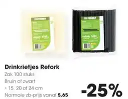 HANOS Drinkrietjes Refork aanbieding