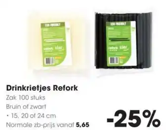 HANOS Drinkrietjes Refork aanbieding