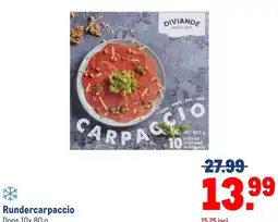 Makro Rundercarpaccio aanbieding