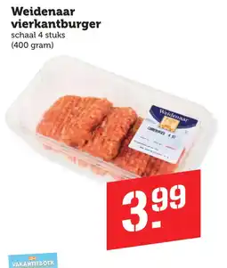 Coop Weidenaar vierkantburger aanbieding