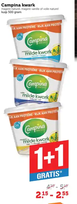 Coop Campina kwark aanbieding