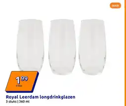 Action Royal Leerdam longdrinkglazen aanbieding