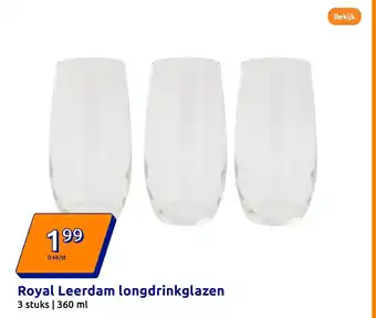 Action Royal Leerdam longdrinkglazen aanbieding