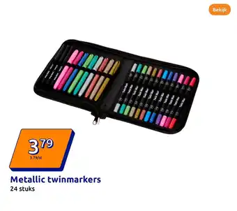 Action Metallic twinmarkers aanbieding
