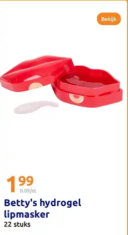 Action Betty's hydrogel lipmasker aanbieding