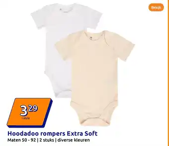 Action Hoodadoo rompers Extra Soft aanbieding