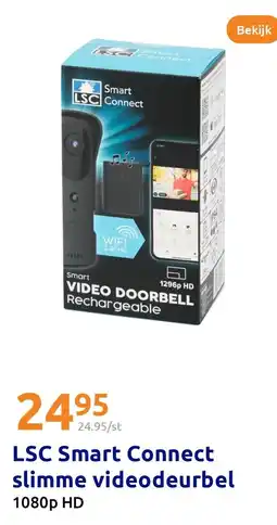 Action LSC Smart Connect slimme videodeurbel 1080p HD aanbieding