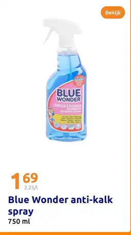 Action Blue Wonder anti-kalk spray aanbieding