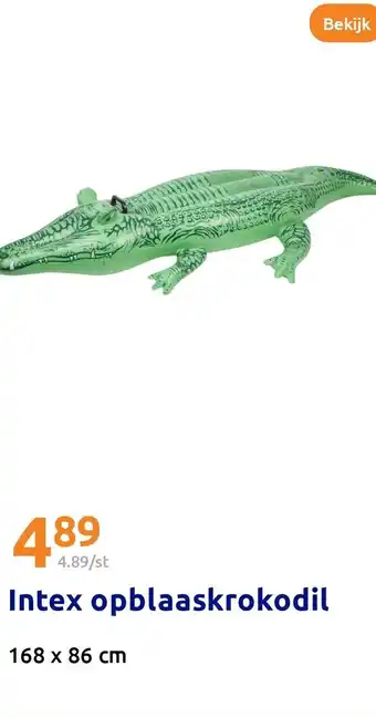 Action Intex opblaaskrokodil aanbieding