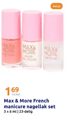 Action Max & More French manicure nagellak set aanbieding