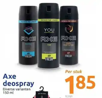 Action Axe deospray 150 ml aanbieding