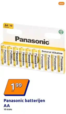 Action Panasonic batterijen AA aanbieding