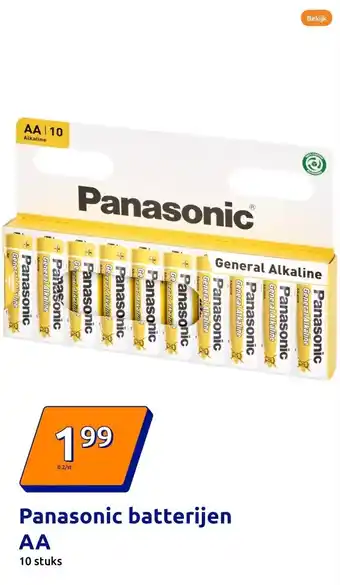 Action Panasonic batterijen AA aanbieding