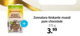Albert Heijn Zonnatura Krokante muesli pure chocolade aanbieding