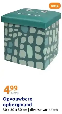Action Opvouwbare opbergmand aanbieding
