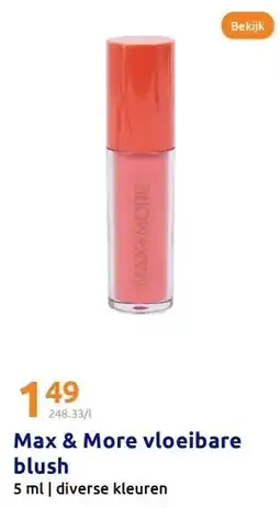 Action Max & More vloeibare blush aanbieding
