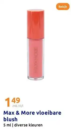 Action Max & More vloeibare blush aanbieding