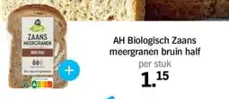 Albert Heijn AH Biologisch Zaans meergranen bruin half aanbieding