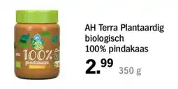 Albert Heijn AH Terra Plantaardig 100% pindakaas aanbieding