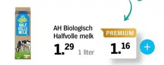 Albert Heijn AH Biologisch Halfvolle melk aanbieding