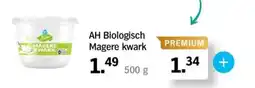 Albert Heijn AH Biologisch Magere kwark aanbieding