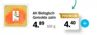 Albert Heijn AH Biologisch Gerookte zalm aanbieding