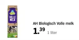 Albert Heijn AH Biologisch Volle melk aanbieding