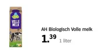 Albert Heijn AH Biologisch Volle melk aanbieding