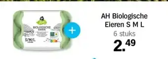 Albert Heijn AH Biologische Eieren S M L aanbieding