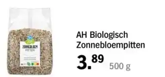 Albert Heijn AH Biologisch Zonnebloempitten aanbieding