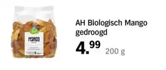 Albert Heijn AH Biologisch Mango gedroogd aanbieding