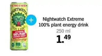 Albert Heijn Nightwatch Extreme 100% plant energy drink aanbieding