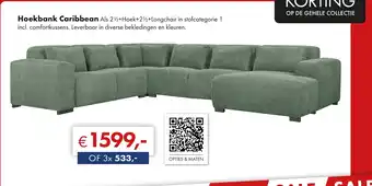 Woonsquare Hoekbank Caribbean aanbieding