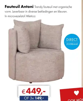 Woonsquare Fauteuil Antoni aanbieding