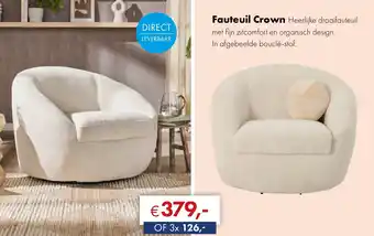 Woonsquare Fauteuil Crown aanbieding