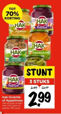 Vomar Voordeelmarkt Hak Groente of Appelmoes aanbieding
