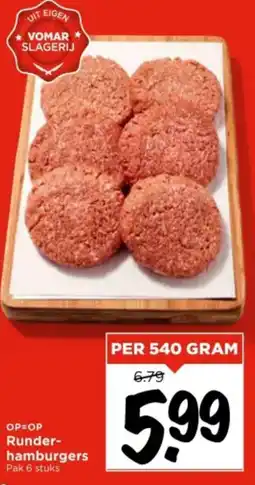 Vomar Voordeelmarkt Runder hamburgers aanbieding