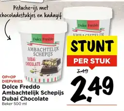 Vomar Voordeelmarkt Dolce Freddo Ambachtelijk Schepijs Dubai Chocolate aanbieding