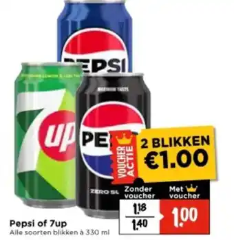 Vomar Voordeelmarkt Pepsi of 7up aanbieding
