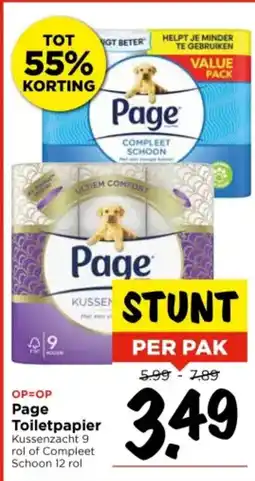 Vomar Voordeelmarkt Page Toiletpapier aanbieding