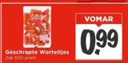 Vomar Voordeelmarkt Geschrapte Worteltjes aanbieding
