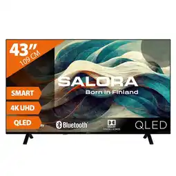 Alternate Salora 43QLED320 43 Ultra HD Led-tv Zwart, 3x HDMI, WLAN, BT, Smart tv aanbieding