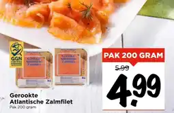 Vomar Voordeelmarkt Gerookte Atlantische Zalmfilet aanbieding